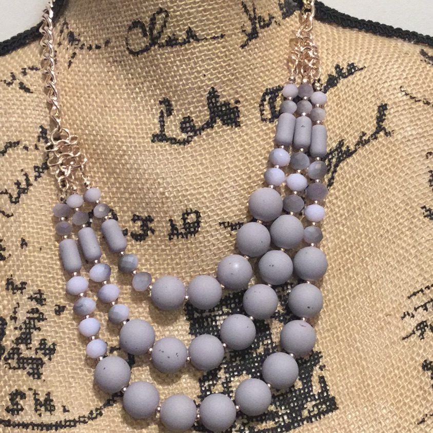 Sophia & Kate, Goldtone, Grayish Purple, Necklace